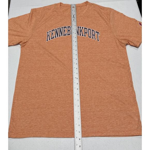 Kennebunkport Spell Out Mens Orange T-Shirt Size L Short Sleeve Tee by League - Picture 8 of 9